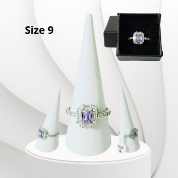 BP STERLING CLUB LAVANDER CUBIC ZIRCONIA RING (Various Size) - Picture 1 of 9